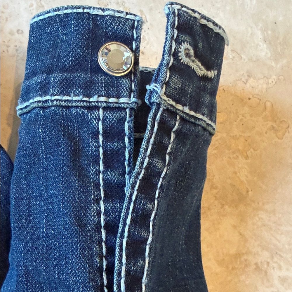 True Religion Vintage Disco Emily Jean Jacket W/Swarovski Crystal Buttons. - Picture 4 of 6